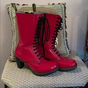 Doc Martins Lace-Up Boot - Red